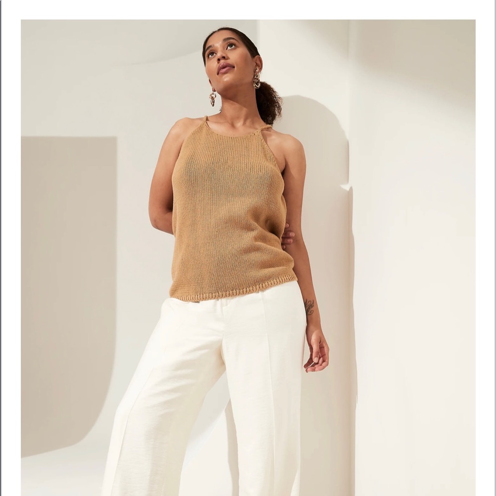 Banana Republic organic sweater tank - dry mustard